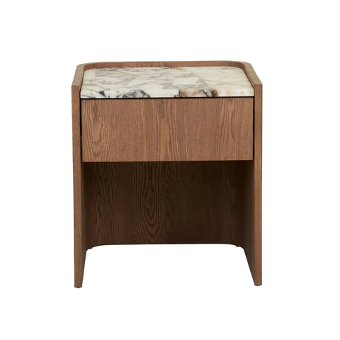 Elsie Narrow Bedside Ocean Marble/Smoked Ash