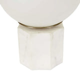 Easton Globe Table Lamp White Marble