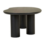seb curve dining table black