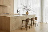 Pebble Barstool Frosted Beige