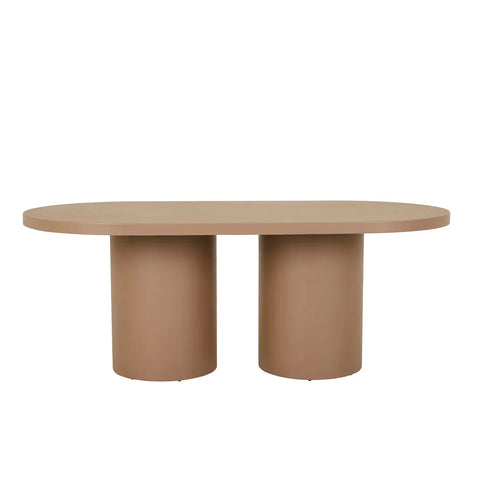 Petra Oval Dining Table Neutral Clay