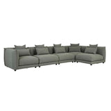 Felix Crest Left Corner Sofa Olive Leaf