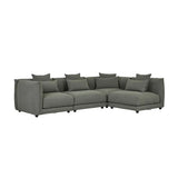 Felix Crest Left Corner Sofa Olive Leaf