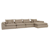Madrid Fold Left Chaise Sofa Mercury Boucle