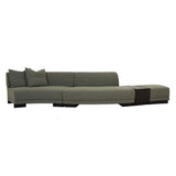 Felix Orbit Wedge Ottoman Moss Tweed