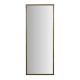 verona ribbed floor mirror antique brass