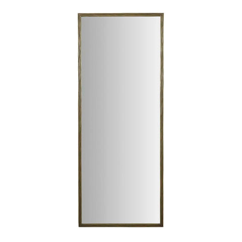 Verona Ribbed Floor Mirror Antique Brass