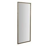 verona ribbed floor mirror antique brass