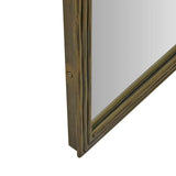 verona ribbed floor mirror antique brass