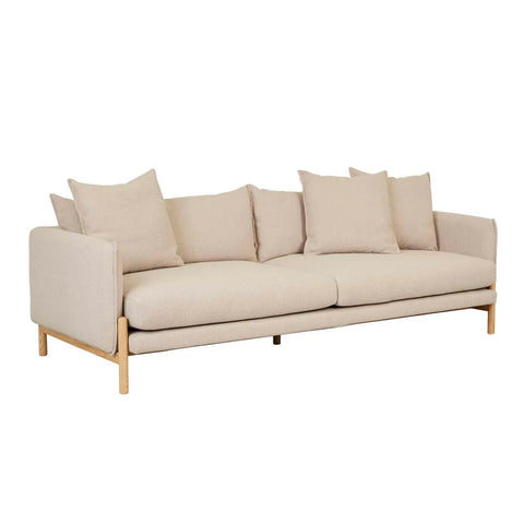 Vittoria Ingrid Three Seater Sofa Buttermilk Tweed