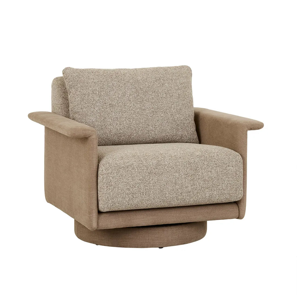 Hugo Gia Swivel Chair Truffle Weave