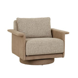 Hugo Gia Swivel Chair Truffle Weave