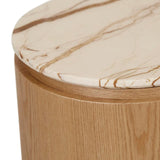 Pluto Oval Marble Side Table Natural