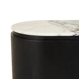 pluto oval marble side table black