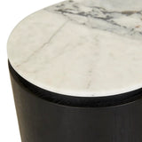 pluto oval marble side table black