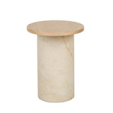 Pablo Side Table Natural/Brown Vein Marble