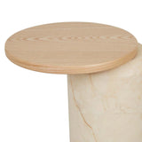 Pablo Side Table Natural/Brown Vein Marble