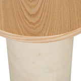 Pablo Side Table Natural/Brown Vein Marble