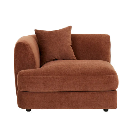 Madrid Curve Left Arm Sofa Chestnut
