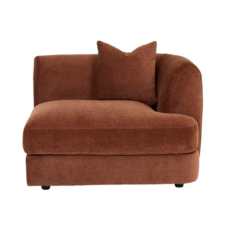 Madrid Curve Right Arm Sofa Chestnut
