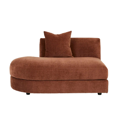 Madrid Curve Left Chaise Sofa Chestnut