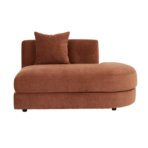 Madrid Curve Right Chaise Sofa Chestnut