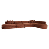 Madrid Curve Right Chaise Sofa Chestnut