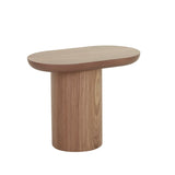 Seb Pedestal Side Table Low Walnut