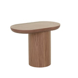 Seb Pedestal Side Table Low Walnut