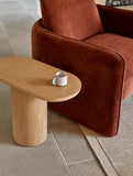 Seb Pedestal Side Table Tall Natural