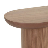 Seb Pedestal Side Table Low Walnut