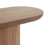 Seb Pedestal Side Table Low Walnut
