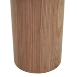 Seb Pedestal Side Table Low Walnut