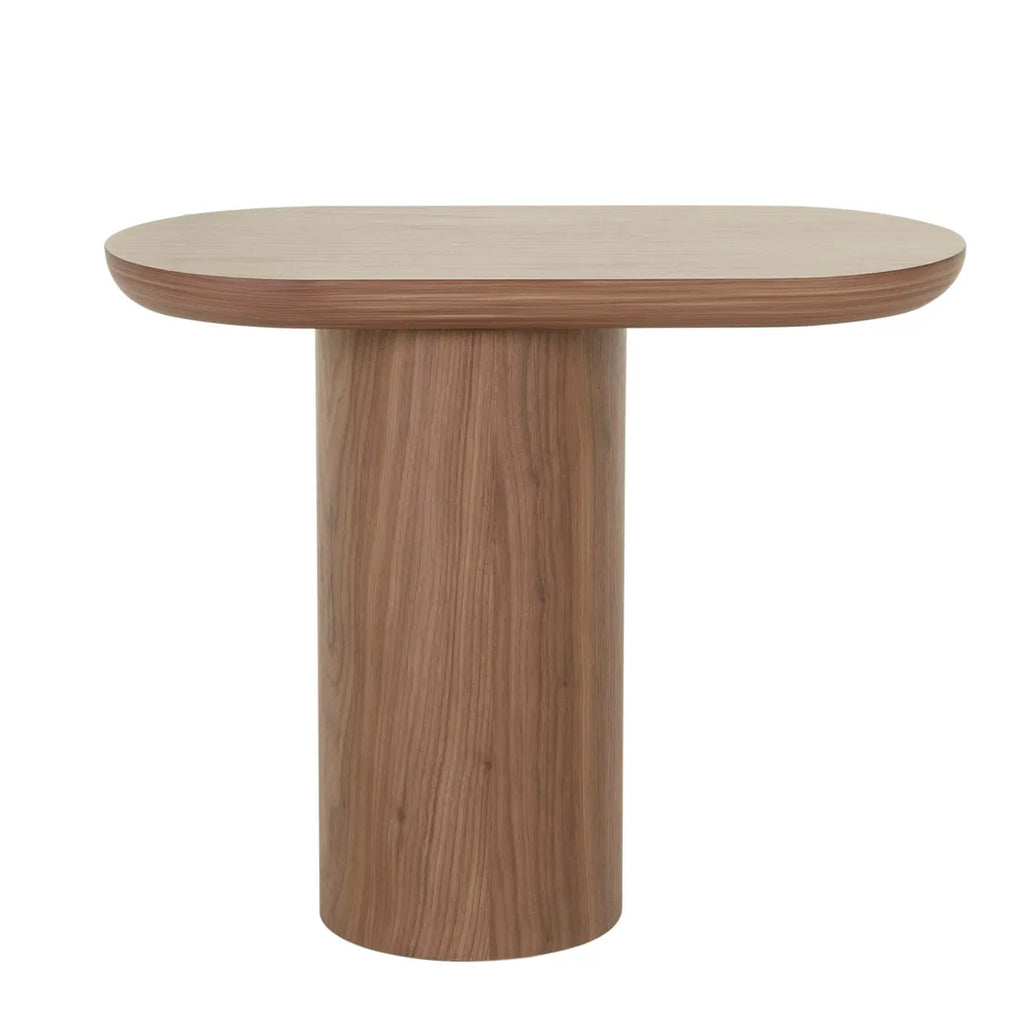 Seb Side Table Seb Pedestal Side Table Tall Walnut – the design library