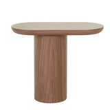 Seb Pedestal Side Table Tall Walnut
