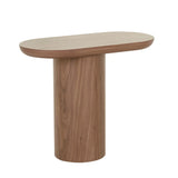 Seb Pedestal Side Table Tall Walnut