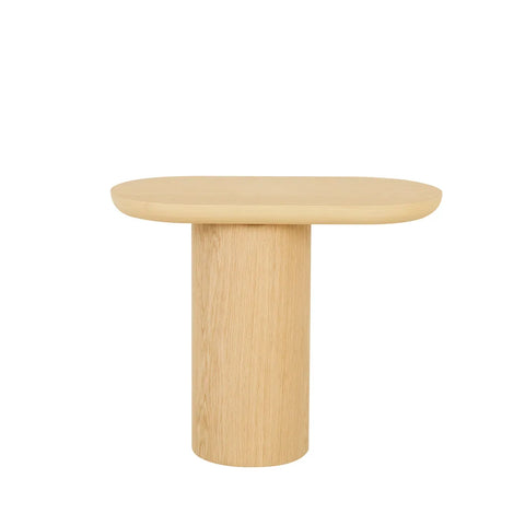 Seb Pedestal Side Table Tall Natural