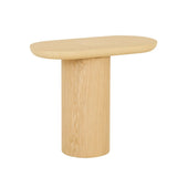Seb Pedestal Side Table Tall Natural