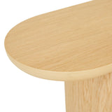 Seb Pedestal Side Table Tall Natural