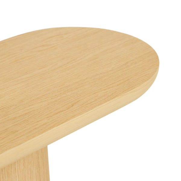 Seb Pedestal Side Table Tall Natural – the design library