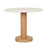 freddie marble dining table d900mm natural