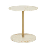 Amara Linear Side Table Brown Vein