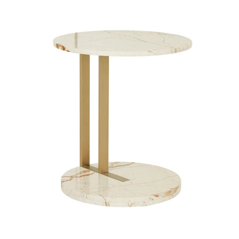 Amara Linear Side Table Brown Vein