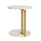 Amara Linear Side Table Brown Vein