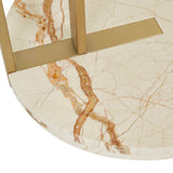 Amara Linear Side Table Brown Vein