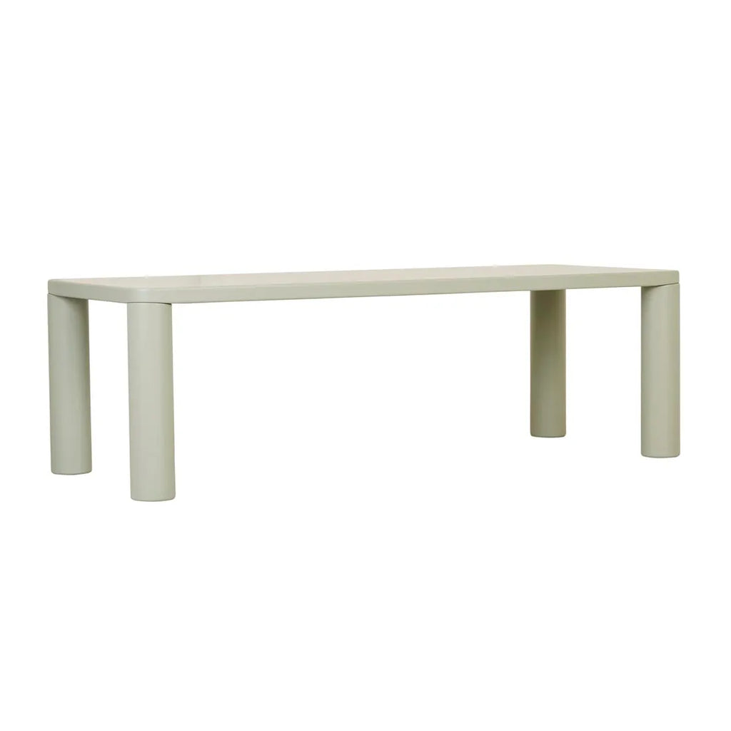 frankie dining table gloss 2400mm sage