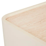 Elsie Narrow Bedside Natural Marble/Shell