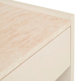 Elsie Narrow Bedside Natural Marble/Shell