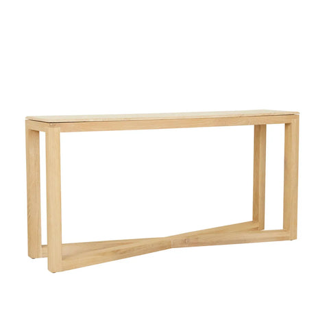 Eyre Console Table Travertine Oak