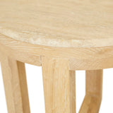 Eyre Side Table Travertine Oak